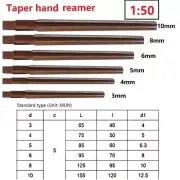 1:50 Tapered Degree Sharp Manual Pen Taper Shank Hand Reamer 3/4/5/6/8/10mm