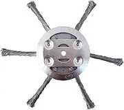 Wire Brush Weeds Trimmer Head - Effective Derusting Weeding Wheel Weeds Eater Attachments - Solid Multifunctional Trimmer Head for Gardens, Sawtooths, Canyons, Courtyards