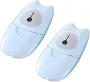 Parliky 2pcs Travel Soap Flakes Portable Scented Foaming Soap Paper Disposable Each for Hand and Bath Washing for Travel Home Office Use