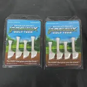 2 1/4" 2 3/4" Revolutionary TomaHawX Golf Tees 2 packages of 4 Toma HawX