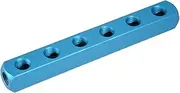 uxcell G1/4 Thread 9 Ports 6 Way Manifold Block Splitter,Quick Connect Air Hose Inline Splitter Coupler,Air Compressor Splitter