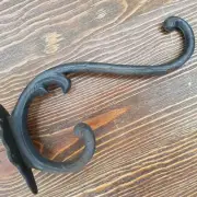 Black Victorian Metal Cast Iron Wall Hook Coat Hat Towel Hanging Heavy Duty