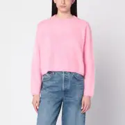 [Soft Goat] Pink brushed cashmere pullover S Pink