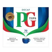 PG tips Decaf Tea Bags 70ct (Pack of 6, Total 420 Tea Bags)