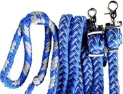 CHALLENGER Horse Roping Knotted Tack Western Barrel Reins Nylon Braided 607186