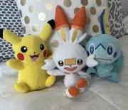 Lot Of Pokemon Plush 3. NWOT Pikachu Nintendo Game Freak