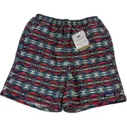 Patagonia Red Multi NetPlus Swim Trunks Men's Small Baggies Longs NWT 7" Inseam
