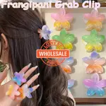 【批發價】FRANGIPANI 髮夾 - 女孩彩色花卉抓夾 - 迷你、時尚、甜美、可愛 - 女士髮夾 - 暑假劉海髮夾