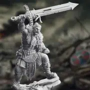 Half-Orc Battlerager Dnd Mini | Orc Champion Fighter Dnd Mini | By DM Stash
