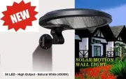 56 LED - 5 WATT - SOLAR Security Light Motion Activated - Hi & Lo White LED