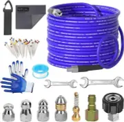 NIFUAL 200FT Sewer Jetter Kit for Pressure Washer, 5800PSI Drain Cleaner Hose