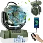 Camping Fan, 10000Mah Portable Fan for Camping with LED Lantern, Rechargeable...