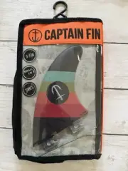 Captain Fin Co FCS 5 Five Fin Set Medium Surfboard Fins Thruster Quad New