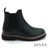 在飛比找momo購物網優惠-【DIANA】4cm 橡膠x彈性鬆緊帶拼接防水切爾西雨靴-率