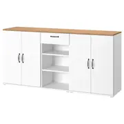 SKRUVBY storage combination, white, 190x90 cm