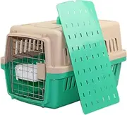 Medium Dog Cat Crate Pet Carrier Airline Cage with Bowl & Tray-Green