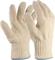 Phoetya 2 Pcs/Set Heat Resistant Oven Gloves, Double-Layer Non-Slip & Reusable Kitchen Oven Gloves with Fingers for BBQ Cooking Baking
