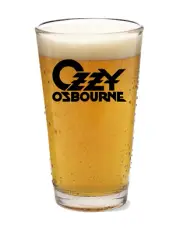 Ozzy Osbourne (Black) - Rock & Roll - 16oz Pint Beer Glass Pub Barware Seltzer
