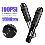 WILDMAN Alloy Mini Bicycle Pump Portable Air Pump Schrader Presta Valve 100 Psi