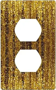 Gold Sequin Sparkle Duplex Socket Decorative Wall Panel Electrical Switch Panel