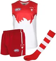 Sydney Swans Junior Youths Kids AFL Auskick Playing Pack Jumper Guernsey Jersey Shorts Socks