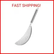 Held Crescent Drainer Pan Pot Strainer w/ Handle Stainless Steel Hand for Spaghe