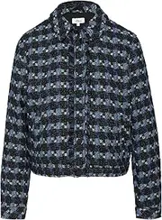[s.Oliver] Boucle Jacket with Pattern - Feminine & Modern, Navy