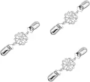 [OATIPHO] 2 Pcs Alloy Shawl Clip Shawl Clips Sweater Clasps Sweater Collar Clips Sweater Clips with Chains Vintage Accessories Cardigan Sweater Clips Silk Scarf Buckle Corsage Anti-light
