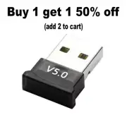 Real Bluetooth 5.0 USB Adapter Wireless Dongle For Desktop Laptop Windows PC