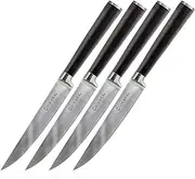 Ginsu Gourmet Chikara Series Forged 4-Piece Steak Knives Set – 420J Japanese Stainless Steel Knife Set, 07104DS