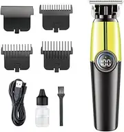 Yellow,Professional Cordless Hair Clippers for Men, Rechargeable Beard Trimmer with Extremely Fine Cutting, Hair Trimmer with 3 Limiting Combs, for Salon & Home Use