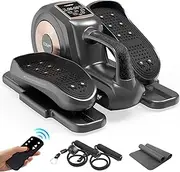 HARISON Under Desk Elliptical Machine with Multi-Functional LCD Display, Ellipse Leg Exerciser for Seniors with 12-Level Adjustable Speed and Floor Mat (HR-304)