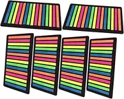 CAXUSD Highlighter Book t Electrostatic Self-Adhesive 6 Pack Page Markers for Reading Strips