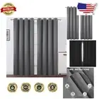 Luxury 52x95 Inch Blackout Curtains - Frost Grey, Set of 2 for Maximum Privacy
