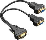VGA Splitter Cable, Benfei VGA Y Splitter for Screen Duplication 1ft
