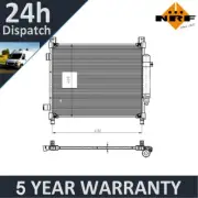 Fits Nissan Note 2013-2016 1.2 + Other Models NRF Air Conditioning Condenser