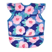 Tiny Twinkle - Mess-Proof Apron Bib - Blue Floral