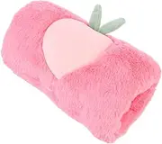 [KOMBIUDA] Rabbit Fur Peach Pattern Plush Hand Warmer Muff for Women Soft Faux Fur Winter Arm Warmer Pillow Stylish Table Sofa Decoration Cozy Indoor Accessory