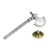 Roman Long Handle Battle Axe Pewter Lapel Pin Badge XTSPBH07