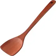 14-Inch Cherry Wooden Spatula Turner Long Handle, Wood Kitchen Spatula Turner