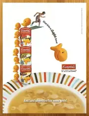 2005 Campbell's Goldfish Vintage Print Ad/Poster Soup Crackers Food Wall Art 00s