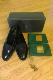 VINTAGE POLO RALPH LAUREN CROCKETT & JONES TUXEDO BENCHMADE ENGLAND 9.5D