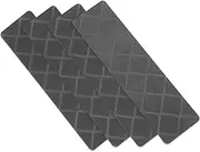 4Pcs Skid Stair Treads Self Sticking Indoor Outdoor Carpet for Wooden Steps Soft Comfortable Indoor Runner for Elders Grey Pattern Design