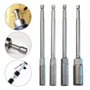 4pcs 6-12mm 150mm Hexagon Nut Driver Bit Adapter Socket Wrench Extension Sleeve