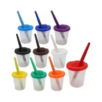 在飛比找momo購物網優惠-【10色杯 防漏水水彩杯 水彩杯】水彩工具 水彩筆系列 洗筆