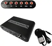 Easyday Optical Toslink Coaxial Dolby AC3 DTS Digital to Analog 2.1 5.1 Surround Stereo Sound Audio Decoder Converter