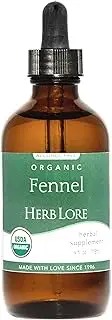 Herb Lore Organic Fennel Tincture - Digestive System Support & Lactation Supplement for Breastfeeding (4 fl oz)