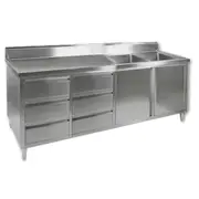 DSC-2100R-H KITCHEN TIDY CABINET WITH DOUBLE RIGHT SINKS