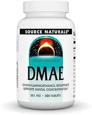 Source Naturals DMAE, 351mg, 200 tablets
