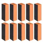 10pcs Nail Buffer Block 60/80/80 3 Sided Grit Nail File for Nail Buffing, Orange